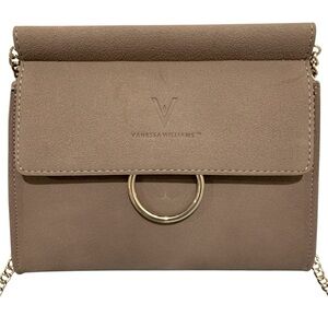 Vanessa Williams Suede Crossbody Bag Fawn NWT